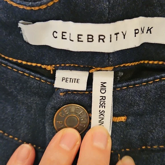 Celebrity Pink super stretchy petite Mid rise skinny blue jeans Size 20p - Picture 8 of 11